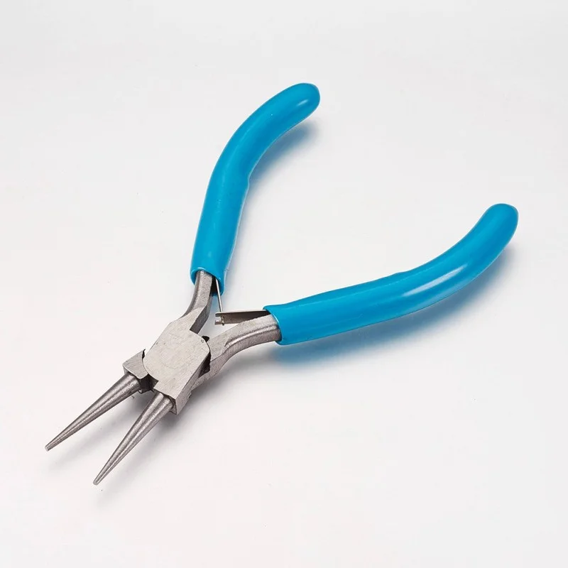 Jewelry Pliers Carbon Steel Round Nose Pliers Hand Tools Polishing Jewelry Making Tools 12x7.6x0.9cm