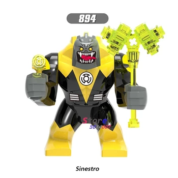 

Single Big Size Marvel Green Lantern Kilowog DC Yellow Lantern Sinestro Thanos Venom Carnage Batman Building Blocks Toys
