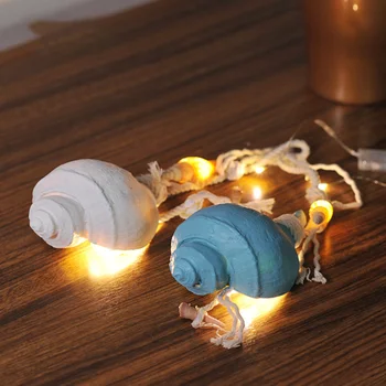 

2Pcs Dreamlike Portable Hanging Light Conch Pendant for Studio