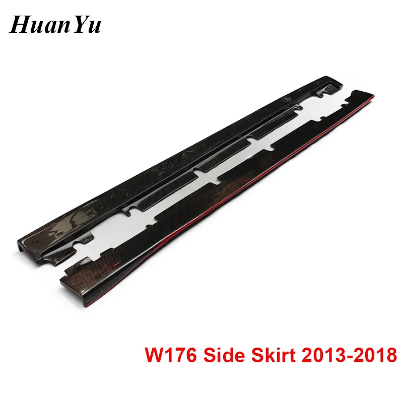Боковая юбка R Style W176 W117 из углеродного волокна для Mercedes benz A & CLA Class A180 A200 A45 CLA45 AMG