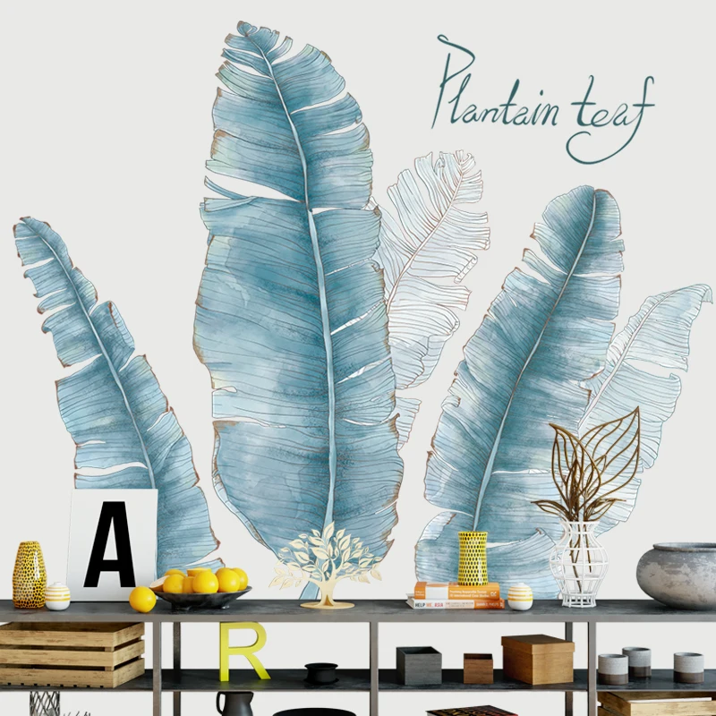 

Succulent Plants Wall Sticker Literature Wallpaper Living Room Sofa Porch Background Nordic Poster Decoration Stickers