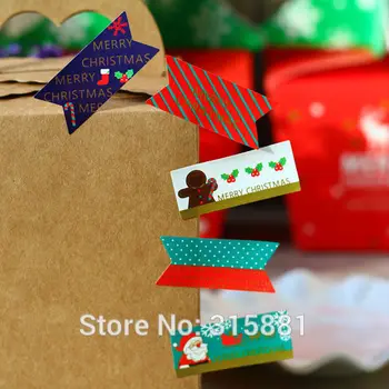 

Assorted Christmas Deco Stickers / Colorful Merry Christmas Stickers Party Supplies Favor Packaging Present Decorati 400pcs/lot