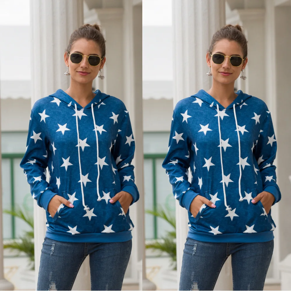 

Hoodie Stars Design Autumn Winter Clothes Korean Hoodies Women Sweatshirts Kawaii harajuku Hoodie Training Streetwear Pullover
