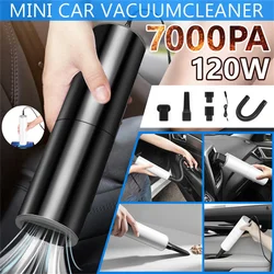 Mini aspirateur de voiture à double usage, Portable, humide et sec, 7000PA, 120W 