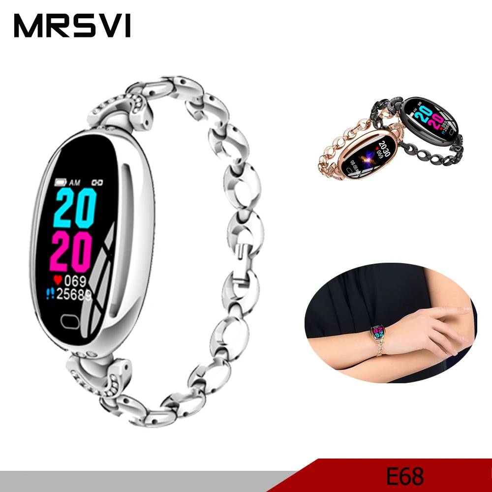 

Woman E68 Smart Watch Bracelet Heart Rate Blood Pressure Watch Pedometer Waterproof Fitness Activity Tracker Bracelet