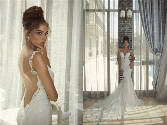Frete grtis, дизайнерские, с открытой спиной, сексуальные, rendas contas vestido de Casamento nupcial vestido personalizado-feito