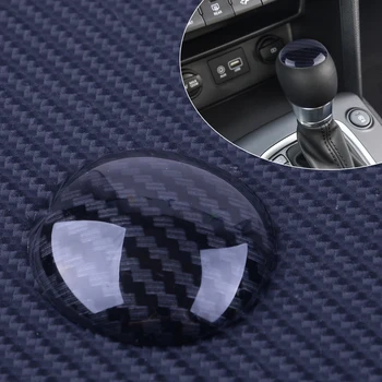

Car Carbon Fiber Style Gear Shift Lever Knob Head Decoration Cover Trim fit for Hyundai Kona Encino 2018 Left Hand Driver