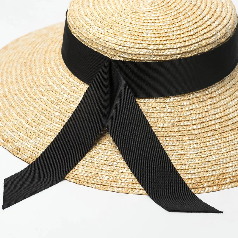 Модная соломенная шляпа от солнца с бантом, женские пляжные шляпы с большими полями, шляпа для подиума