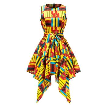 

African dresses for women sleeveless dress african traditional clothes ankara batik wax fashion dress fashion african clothes