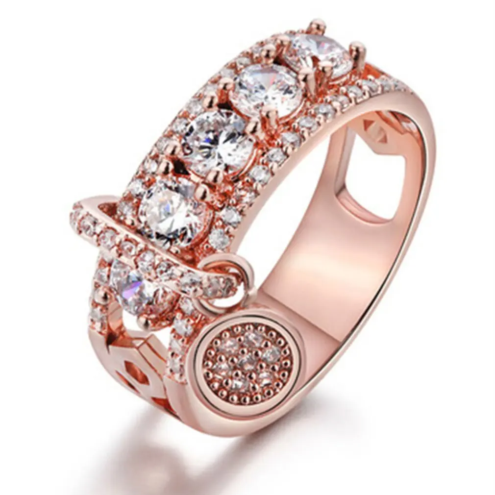 Cross-Border E-Commerce Supply New Plating Disc Ring European And American Women Fashion Creative Zircon Hand Jewelry | Украшения и
