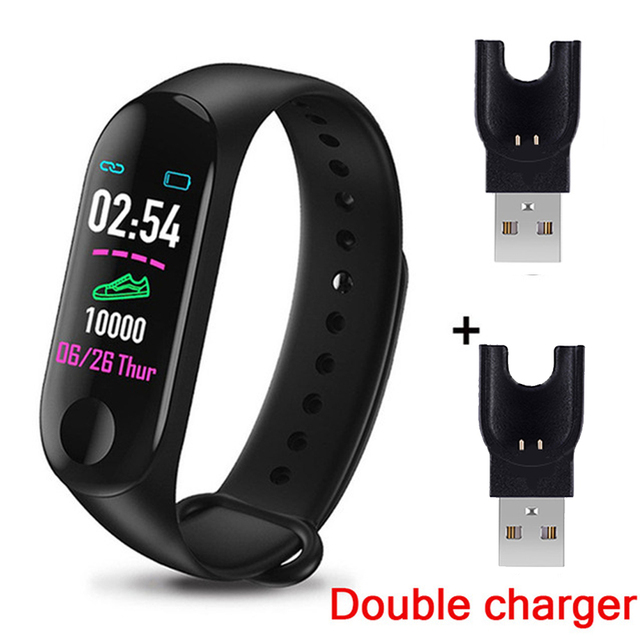 Plus Bluetooth-compatible Smart Watch Heart Rate Blood Pressure Health Wristband IP65 Waterproof Fitness Tracker Watch M3