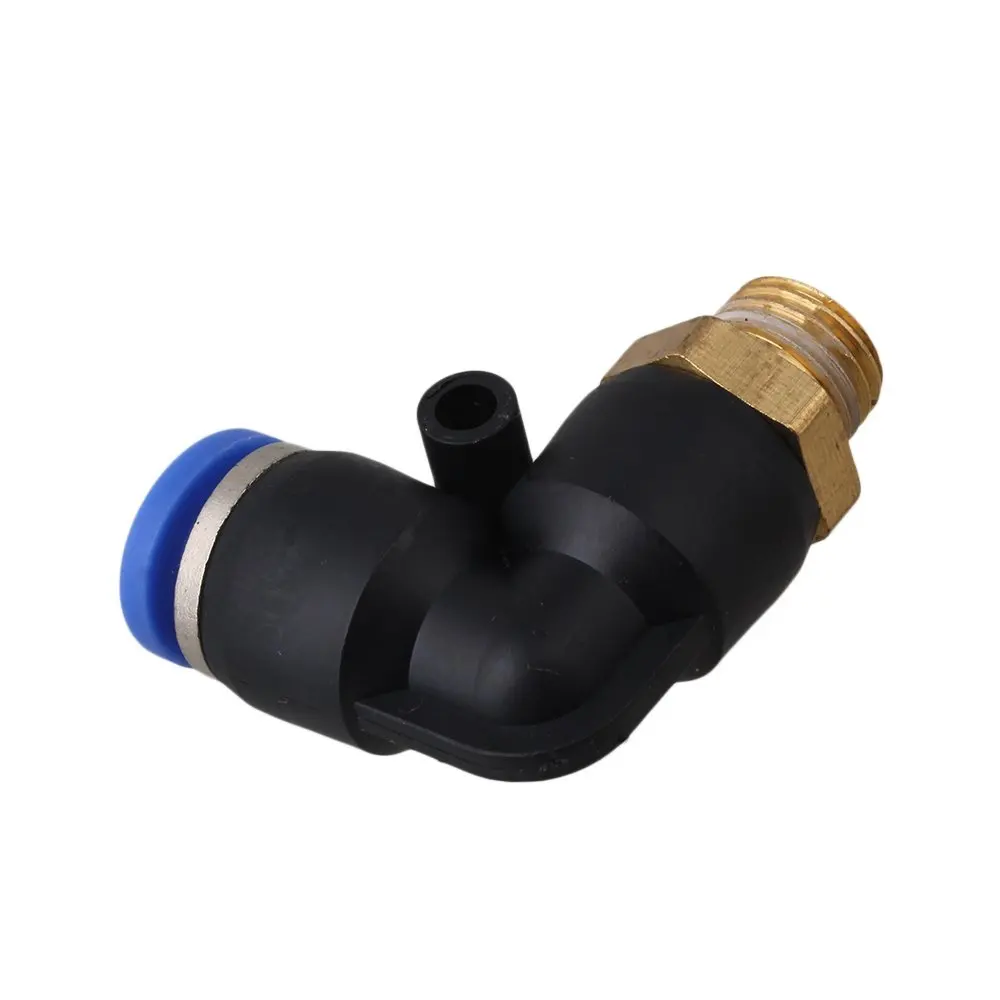 

10mm Pipe Dia 1/4 BSPT Pneumatic Connector Elbow Fitting Pipeline Connection Pack of 10