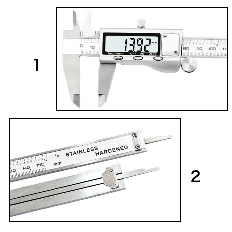Металлический 6-дюймовый 150 мм Нержавеющая сталь электронный цифровой штангенциркуль с нониусом, микрометр измерительный прибор