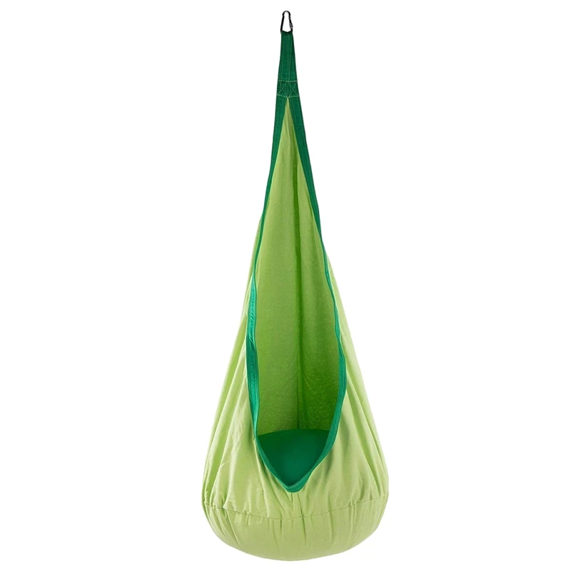 

Children Hanging Hammock Chair Kids Pod Swing Seat Indoor Outdoor Child Hammock Seat Pod #5