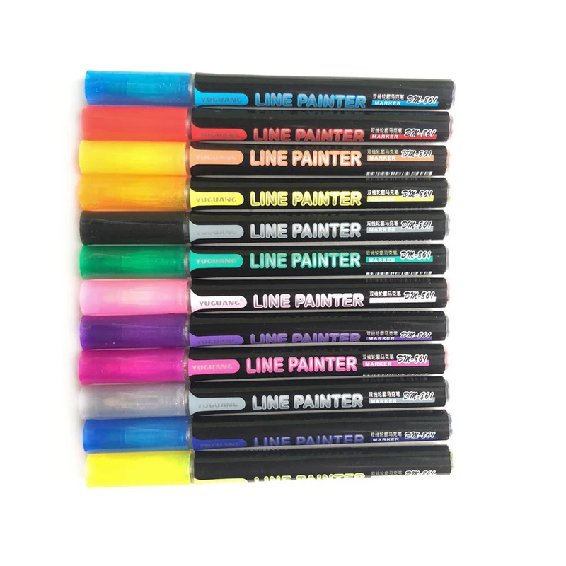 Marker Pen Double Lines Contour Colored Outline Diy Album Scrapbooking For Drawing Painting Doodling School | Канцтовары для офиса