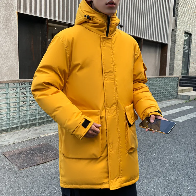 2022 Teens Winter Male Jacket  Men's Down Jacket Trendy White Down Coat Thick Warm Man Jacket Brand Men's Apparel Warm Parka