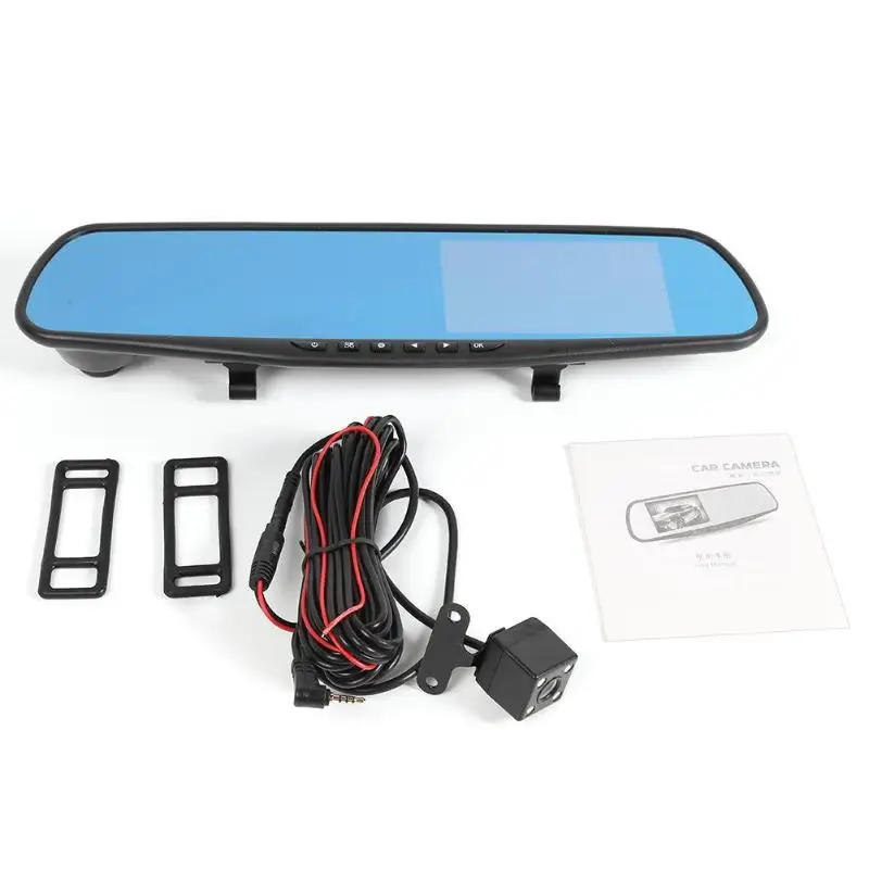 VODOOL Q103B 4 3 дюймов ips экран 1080P HD Автомобильное зеркало заднего вида DVR камера