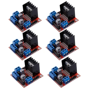 

6 PCS L298N Motor Driver Controller Board Module, DC Dual H-Bridge Stepper Motor for Arduino Smart Car Power UNO