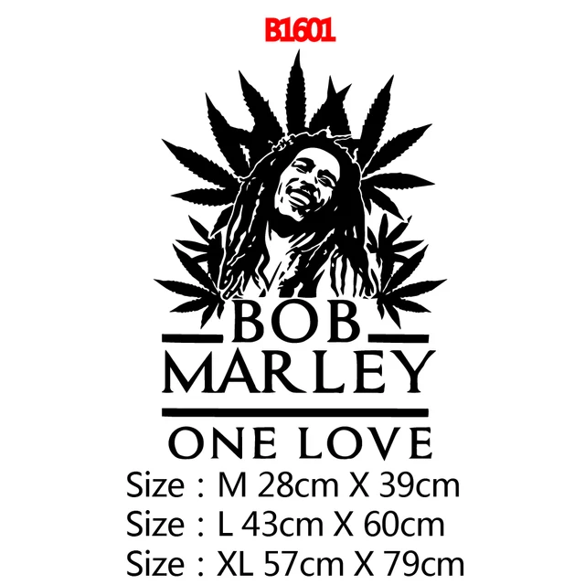 Colorful Soul Music Singer Bob Marley Removable Art Vinyl Wall Stickers For Kids Rooms Waterproof Wall Art Decal Style10