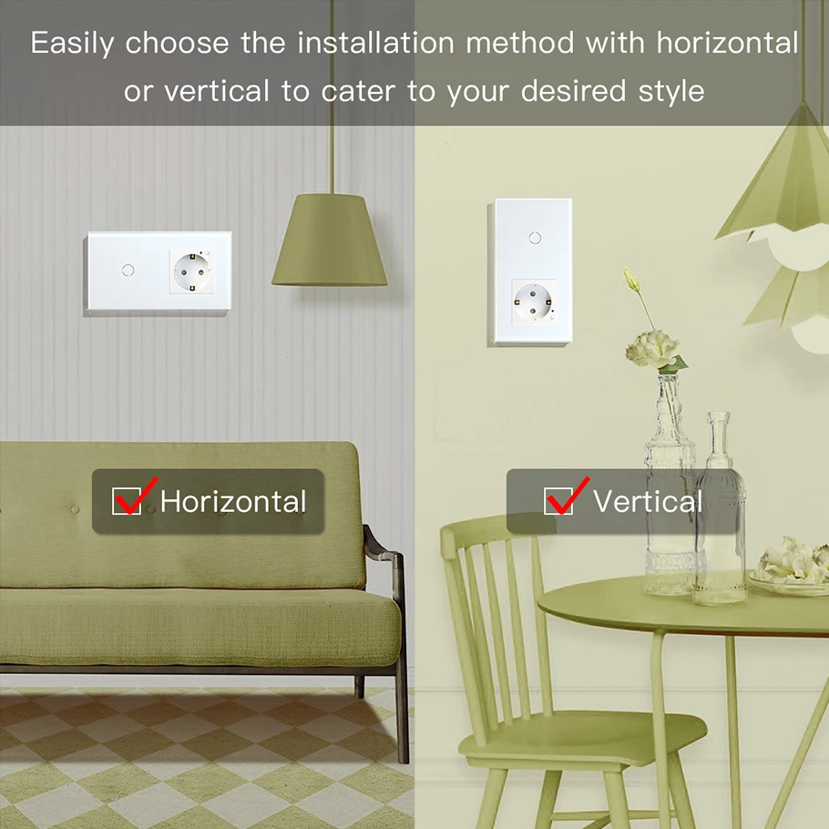 Parede Inteligente, Branco Tomada da UE, 1