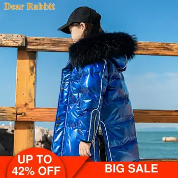 

2020 winter down jacket for boys coats girl clothes children's waterproof clothing thicken outerwear parka real fur kids 5-14 y