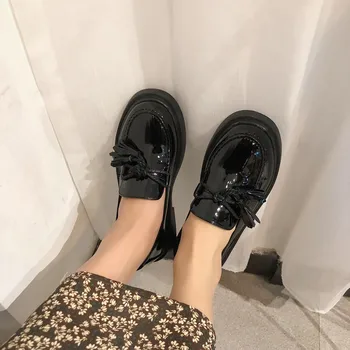 

All-Match Shoes Woman Flats 2020 Fashion Women's Shallow Mouth Casual Female Sneakers Oxfords Round Toe Bow-Knot Dress Modis