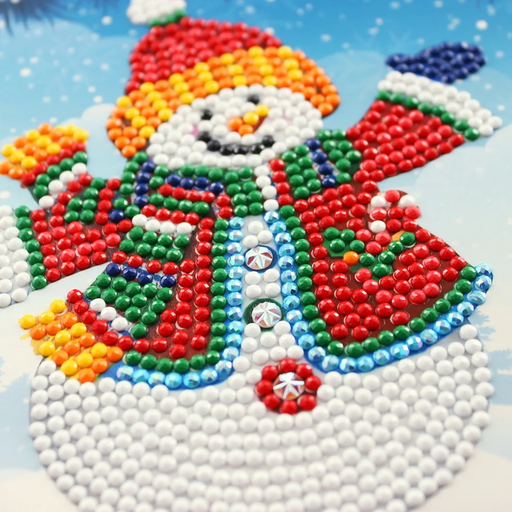 Goede Diy 5d Diamant Schilderen Kaart Mozaïek Kerst Wenskaarten Penguin Kerstman Puppy Hond Elanden Gift Voor Ouders Vriend Kids