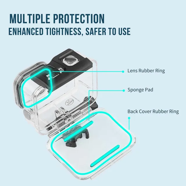 60M Waterproof Case for GoPro Hero 9 Black Protective Diving Underwater Housing Shell Cover for Go Pro 9 Camera Accessory 5