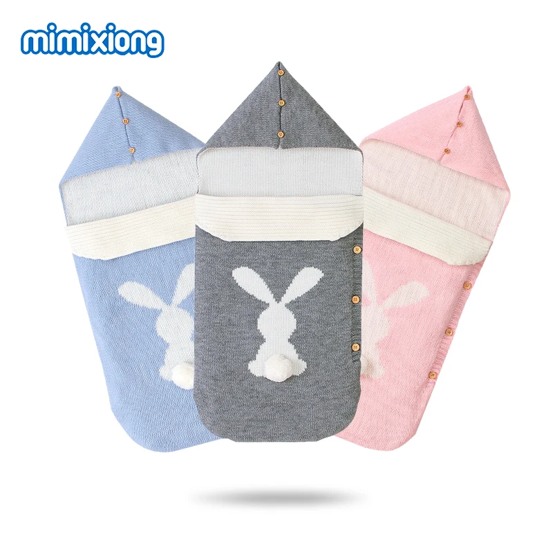 Sacos de dormir para bebé, saco de dormir para recién nacido, tejido de conejo, 0-6 meses