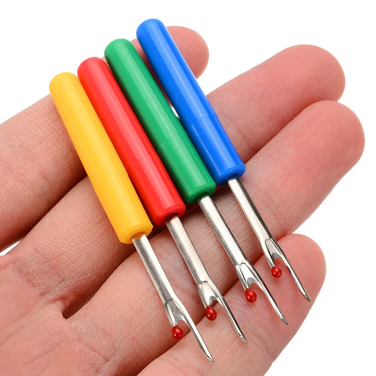 Mayitr 4pcs Small Plastic Handle Thread Cutter Seam Ripper Stitch Unpicker Sewing Tool Sewing Accessories Thread Picker Tool