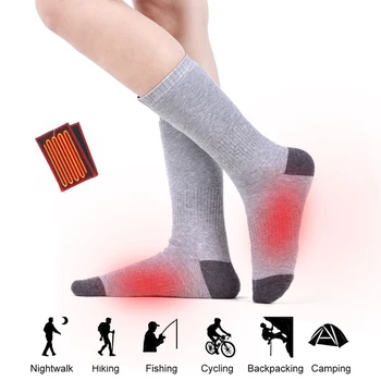 

Rechargeable Heat Sock Kit Wireless Battery Heated Socks Electric Fishing Skiing Cotton Thick Thermal Battery Powered Socks