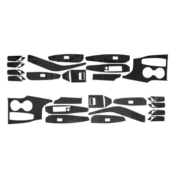 

18pcs Black Carbon Fiber Style Car Interior Decoration Sticker Cover Trim Kit Decor Fit For Toyota Camry 2018 2019 2020
