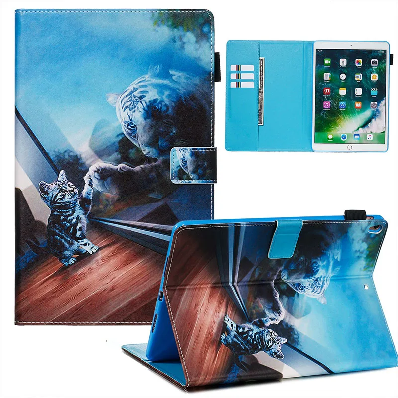 Умный кожаный чехол для iPad Air 10,5 iPad Pro 10,5 Funda откидной Чехол-подставка для iPad 10,2 7-го поколения Capa - Цвет: Case