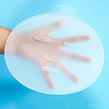 

2Pcs Silicone Mask Tray Makeup Tool Mask Mask Moisturizing Mask Fixed Silicone Film (White Pink)