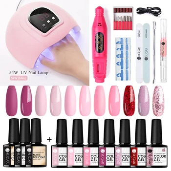 

UR SUGAR Gel Nail Polish Set Hybrid Varnishes with Base Top For Nails UV LED Lamp Gel Poly Kits Manicures Nails Gel Polish Set
