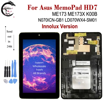 

7.0" LCD With Frame For Asus MemoPad HD7 ME173 ME173X K00B LCD Display Screen Touch Digitizer Assembly N070ICN-GB1 LD070WX4-SM01