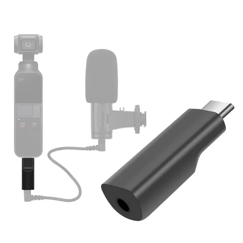 Высокое качество USB-C до 3,5 мм микрофон адаптер Карманный аудио адаптер для DJI Osmo Карманный конвертер для микрофона O17 19 Прямая поставка