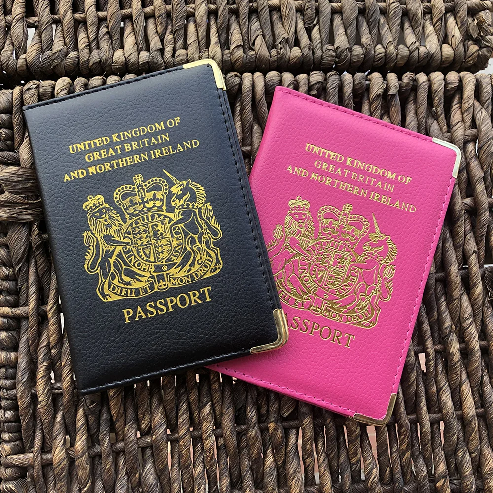 Nuevo Porta pasaporte para Reino Unido y cubierta de pasaporte europeo PU claro compre 3 lleve 1 Gratis 