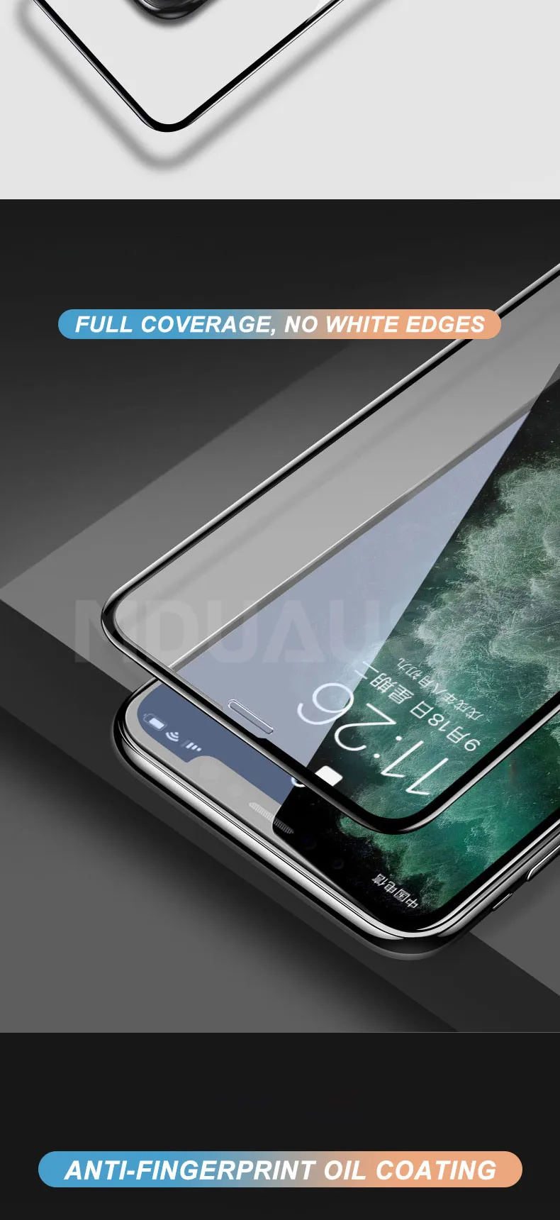 100D защитное закаленное стекло для iPhone 11 Pro X XR XS Max защитное стекло с мягким краем для iPhone 6 6S 7 8 Plus