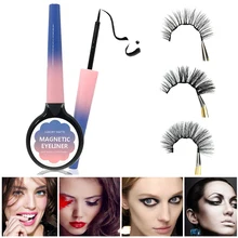 Натуральные невидимые подводки для глаз и 3 пары Набор накладных ресниц 3D Магнитные водонепроницаемые долговечные ресницы, наращивание ресниц ежедневное использование