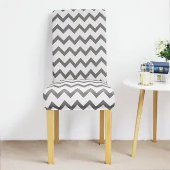 

2/4/6 Spandex Chair Cover Printed Stretch Removable Washable Dining Seat Covers For Home Banquet Restaurant Chair Covers