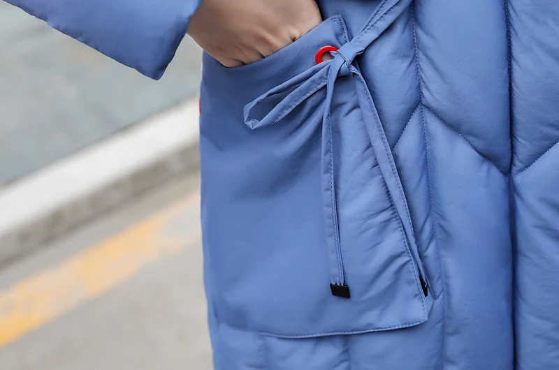 Горячая Распродажа 2019 зимняя куртка женская тонкая хлопковая верхняя одежда женское пальто Длинная с капюшоном из искусственного меха
