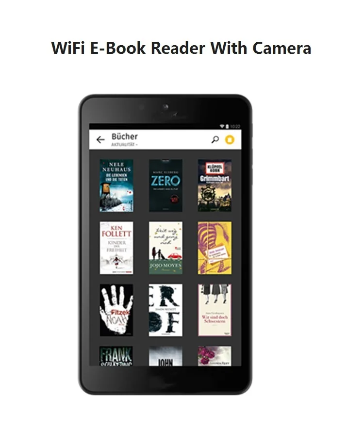 32GB ROM+2GB RAM WIFI Ebook Reader 8 Inch 1920x1200 HD Touch Screen Front Light 4980mah Buletooth E-Reader w/ Camera