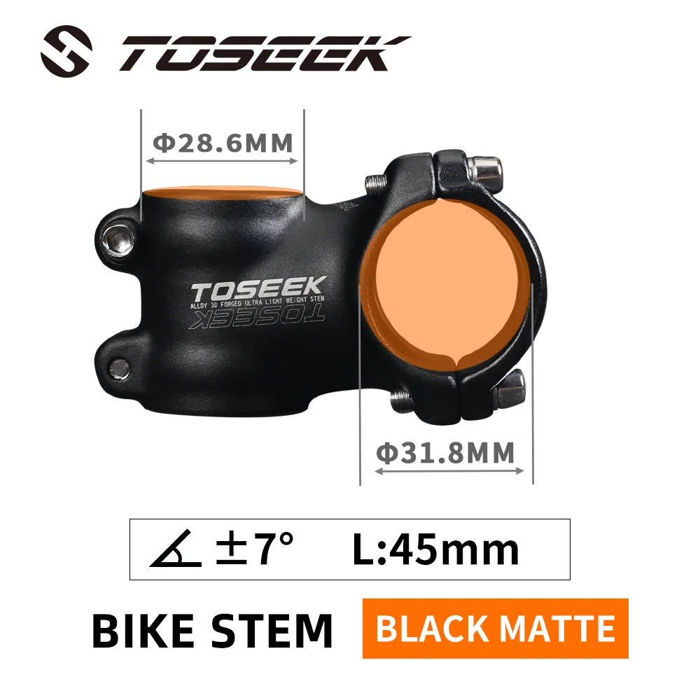 Toseek-超軽量自転車ハンドルバー,ステム,7度,35度,マウンテンバイク