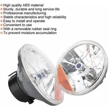 

Dropshipping 1 Pair Motors General H4 7" Blue Point Headlights For Chevrolet FOR Ford Motorcycle ABS Driving Fog Spot Lamp