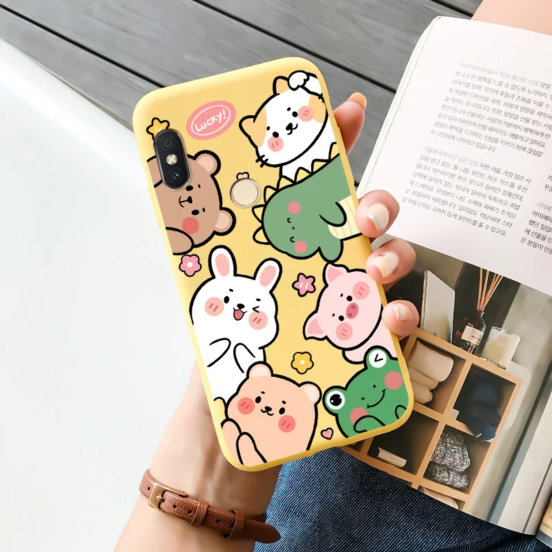 TPU Shell Black Soft For XIAOMI Redmi S2 Case Silicone Matte Fundas For Redmi S2 Case Personality Cute Cartoon Phone Case Cover leather phone wallet Cases & Covers