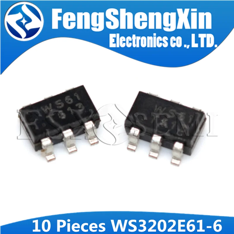 10 pces WS3202E61 6 ws61 sot23 ws3202e SOT23 6 WS3202E61 6/tr ...