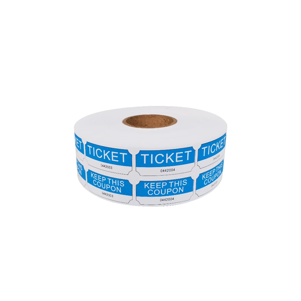 Последовательно пронумерованные билеты из двух рафил синие 2000 билета в