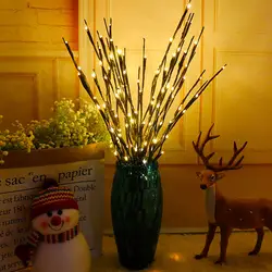 Thrisdar 20 светодиодный ветка ивы ветка ивовая ветка Цветочная лампа с батарейками для дома вечерние праздничные ваза Рождественский свет