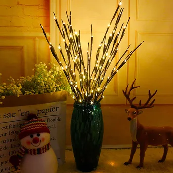 

Thrisdar 20 LED Willow Branch Light Twig Willow Tree Branch Floral Lamp Battery Operated Home Party Holiday Vase Christmas Light